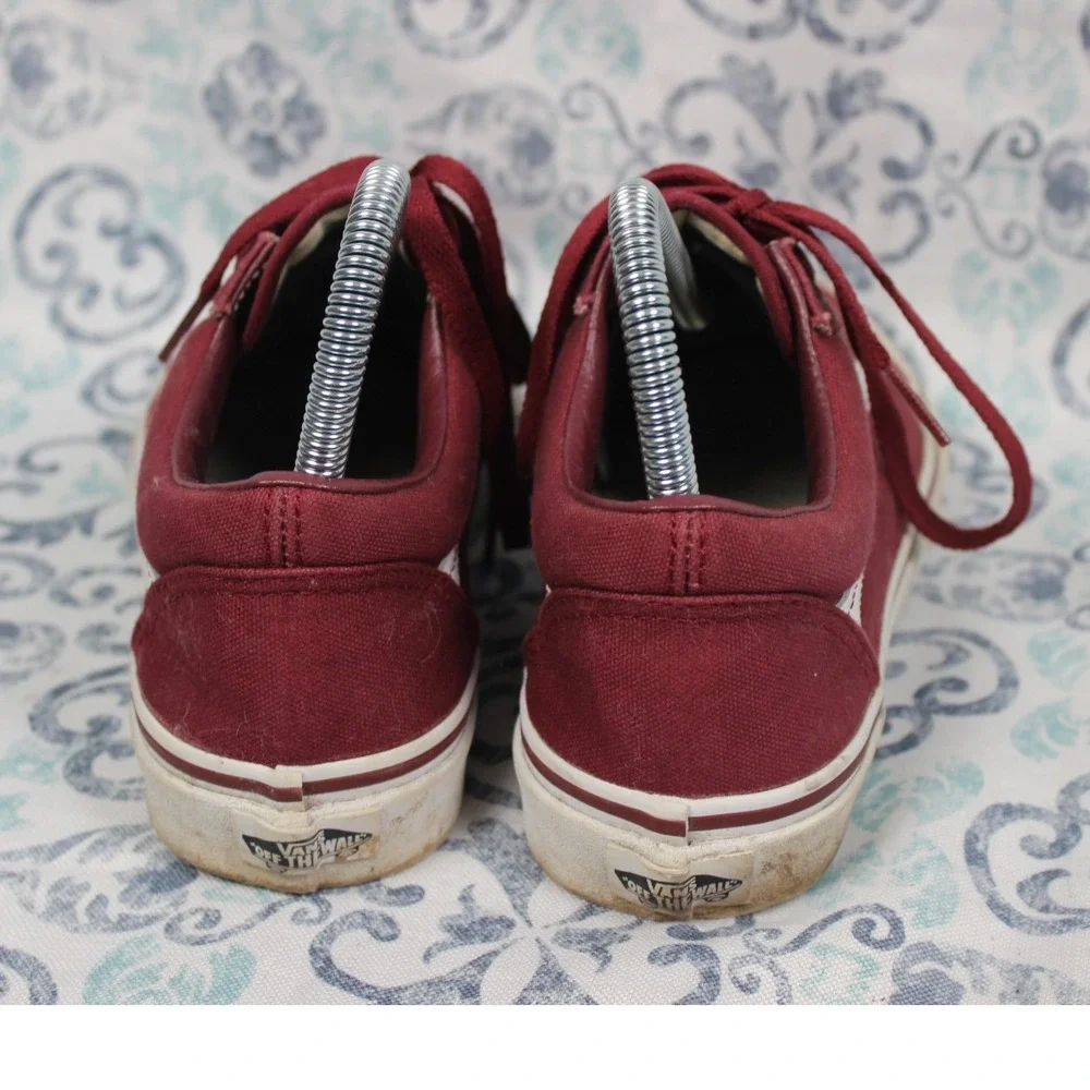 Vans Old Skool‎ Burgundy Maroon Canvas Low Top Sneakers Mens 6 Womens 7.5